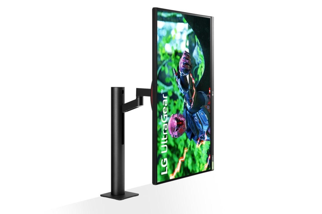 LG 27-tolline UltraGear™ mängumonitor, +90-kraadise kaldega ekraani külgvaade, 27GN880-B, thumbnail 10