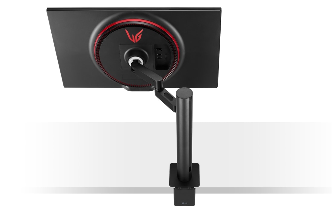 LG 27-tolline UltraGear™ mängumonitor, tagantvaade välja sirutatud alusega monitorile, 27GN880-B, thumbnail 14