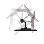 LG 27-tolline UltraGear™ mängumonitor, Pöördemehhanismiga reguleeritava monitori pealtvaade, 27GN880-B, thumbnail 6