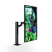 LG 27-tolline UltraGear™ mängumonitor, +90-kraadise kaldega ekraani külgvaade, 27GN880-B, thumbnail 10