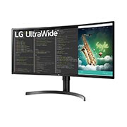 LG 35-tolline UltraWide™ monitor, külgvaade +15 kraadi all, 35WN75C-B, thumbnail 2