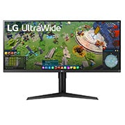 LG 34-tolline UltraWide™ monitor, eestvaade, 34WP65G-B, thumbnail 1