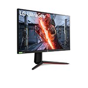 LG 27-tolline UltraGear™ mängumonitor, perspektiivvaade, 27GN850-B, thumbnail 4