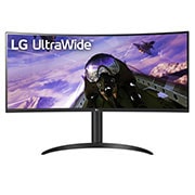 LG 34-tolline 21:9 nõgus IPS-monitor UltraWide™ QHD (3440 × 1440), eestvaade, 34WP65C-B, thumbnail 1