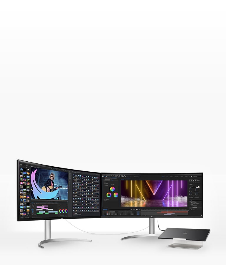 Monitorijada seadistus koos liidestega Thunderbolt™ ja DisplayPort aitab luua produktiivse töökeskkonna.