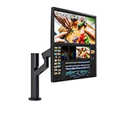 LG 27,6-tolline 16:18-kuvasuhtega DualUp-monitor ergonoomilise jala ja C-tüüpi USB-ga, perspektiivvaade, 90 kraadi pööratav ekraan, 28MQ780-B, thumbnail 4