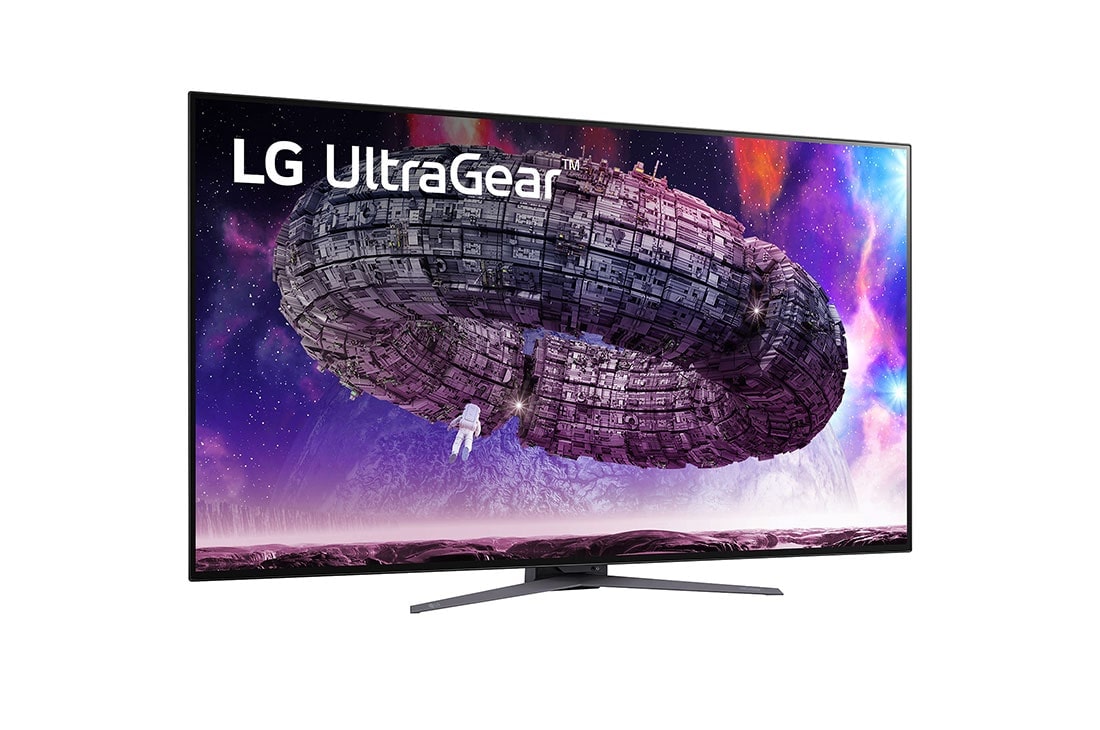 LG 48'' UltraGear™ UHD 4K OLED mänguri monitor, külgvaade +15 kraadi all, 48GQ900-B, thumbnail 3