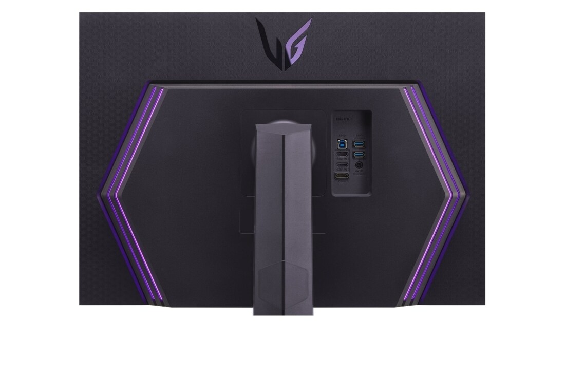 LG 32'' UltraGear™ UHD 4K mänguri monitori tehnoloogiaga VESA DisplayHDR™ 1000, portide lähivaade sisse lülitatud tuledega, 32GQ950-B, thumbnail 11