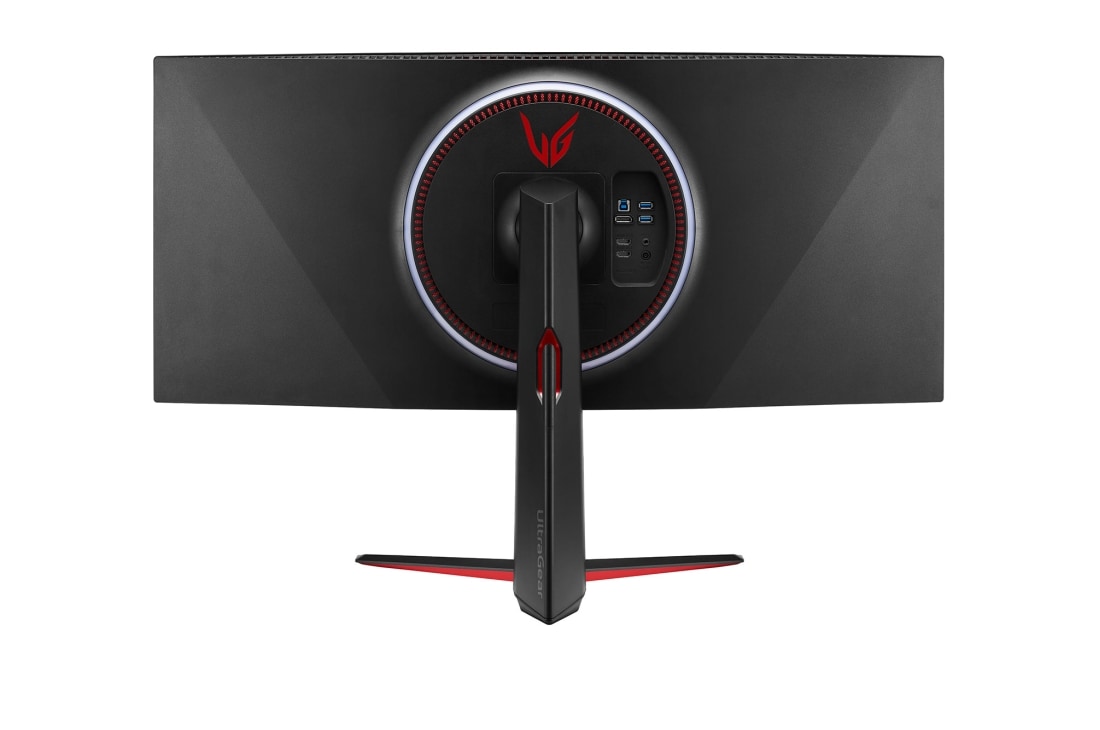 LG 32-tolline UltraGear™ mängumonitor, tagant vaade valgete sisse lülitatud tuledega, 38GN950P-B, thumbnail 6