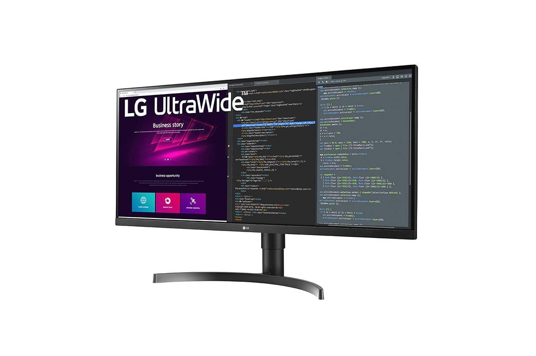LG 34-tolline UltraWide™ monitor, külgvaade +15 kraadi all, LG 34WN750P-B, thumbnail 2