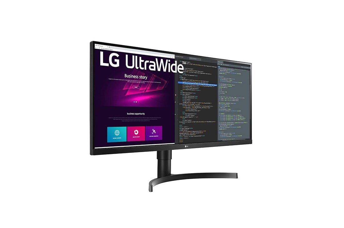 LG 34-tolline UltraWide™ monitor, külgvaade, LG 34WN750P-B, thumbnail 4