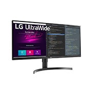 LG 34-tolline UltraWide™ monitor, külgvaade +15 kraadi all, LG 34WN750P-B, thumbnail 3