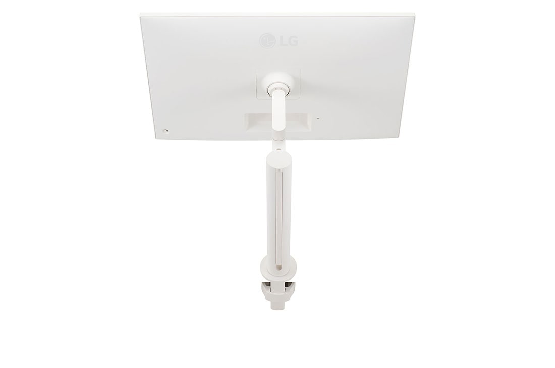 LG 32'' 4K UHD nutimonitor webOS-i ja ergonoomilise jalaga, vaade ülevalt ja tagant, 32SQ780S-W, thumbnail 11