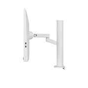 LG 32'' 4K UHD nutimonitor webOS-i ja ergonoomilise jalaga, külgvaade alla reguleeritud monitorikõrgusega, 32SQ780S-W, thumbnail 4