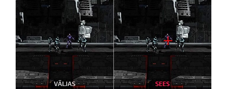 Crosshair-funktsiooni simulatsioon