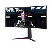 LG 34-tolline UltraGear™ monitor mängurile, külgvaade +15 kraadi all, 34GN850P-B, thumbnail 2