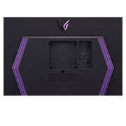 LG 27” LG UltraGear™ QHD mängimismonitor 144 Hz värskendussagedusega, portide lähivaade sisse lülitatud tuledega, 27GR93U-B, thumbnail 12