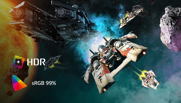 Elutruude värvidega võitlusstseenid.