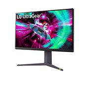 LG 32” LG UltraGear™ UHD mängimismonitor 144 Hz värskendussagedusega, külgvaade -15 kraadi all, 32GR93U-B, thumbnail 2