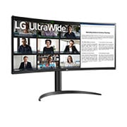 LG 34'' UltraWide QHD Curved monitor with USB Type-C™, perspektiivvaade, 34WR55QC-B, thumbnail 3