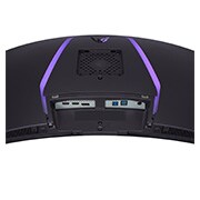 LG 39'' UltraGear™ OLED täiesti uus 800R kumer mängumonitor | 21:9 Ultra-WQHD 240Hz, 0.03ms (GtG), DisplayHDR True Black 400, portide lähivaade sisse lülitatud tuledega, 39GS95QE-B, thumbnail 12