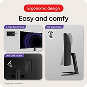 LG 34WR50QK-B, Ergonomic design, 34WR50QK-B, thumbnail 14