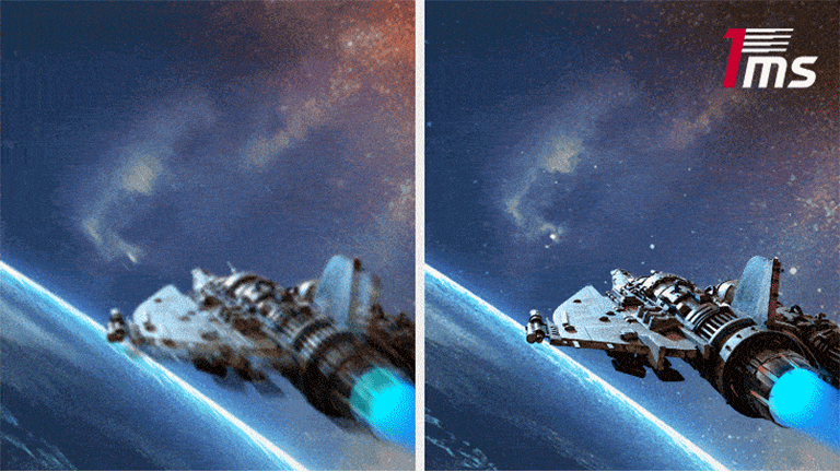 1 ms (GtG) reageerimisaeg – meeletu kiirus, sukeldumine mängudesse.