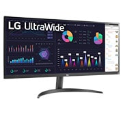 LG 34-tolline 21:9 UltraWide™ Full HD IPS-monitor AMD FreeSync™ tehnoloogiaga, külgvaade +15 kraadi all, 34WQ500-B, thumbnail 3