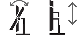 Kallutuse/ Reguleeritava kõrguse ikoon.