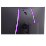LG 32'' UltraGear™ Dual-Mode OLED gaming monitor | 4K UHD, close-up view of the rear emblem, 32GS95UV-B, thumbnail 8