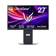 LG UltraGear™ 27’’ 240Hz UHD 4K Nano IPS Black mängumonitor | 1ms (GtG), DP 2.1, DisplayHDR 600, front view, 27G850A-B, thumbnail 1