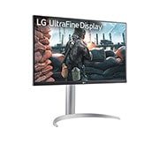 LG 27'' UHD 4K IPS monitor tehnoloogiaga VESA DisplayHDR™ 400, +15 degree side view, 27UP650K-W, thumbnail 3
