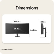 LG UltraWide™ 34-tolline 144 Hz WQHD kumer (1800R) monitor 34U640B HDR 10 ja sRGB 99% (tüüp.) toega, 34U620B-B, thumbnail 14