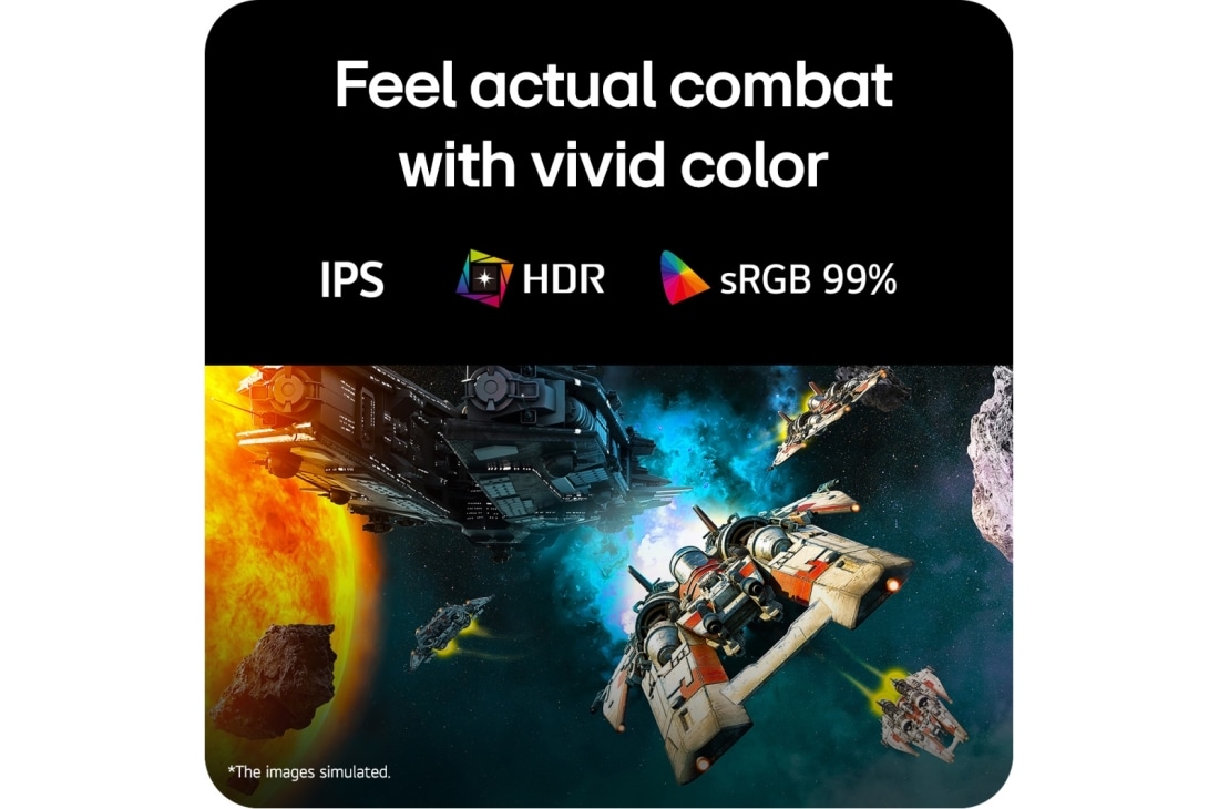LG 25-tolline UltraGear™ G5, 200 Hz FHD mängumonitor, Mängumonitoril kuvatav futuristlik lahingustseen, mis pakub erksaid värve 99% sRGB värvigamma, IPS-ekraani ja DisplayHDR-sertifikaadiga., 25G523B-B, thumbnail 6