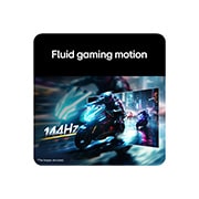 LG 24-tolline UltraGear™ G4, FHD 144Hz mängumonitor, Mängumonitoril kuvatav mootorrattavõidusõidu stseen, mis illustreerib sujuva mänguliikumise tagamiseks 144 Hz värskendussagedust., 24G411B-B, thumbnail 7