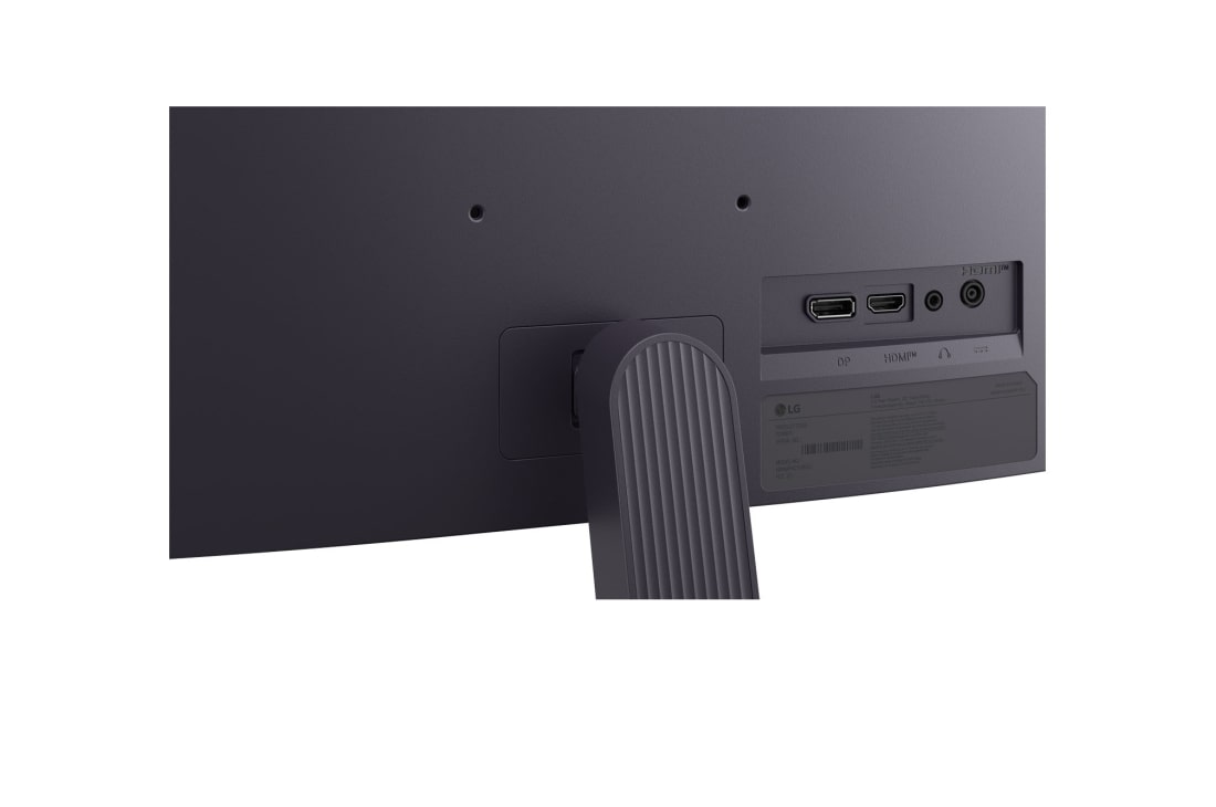 LG 24-tolline UltraGear™ G4, FHD 144Hz mängumonitor, Monitori tagantvaade, millel on näha aluse kinnitusala ja tagumised pordid, 24G411B-B, thumbnail 14