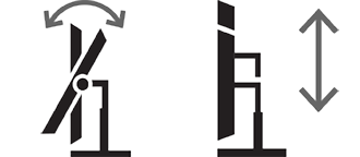 Kallutuse/ Reguleeritava kõrguse ikoon.