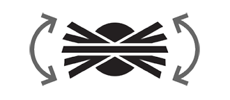Reguleeritava pöörde ikoon.