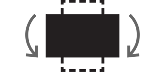 Reguleeritava pööramise ikoon.