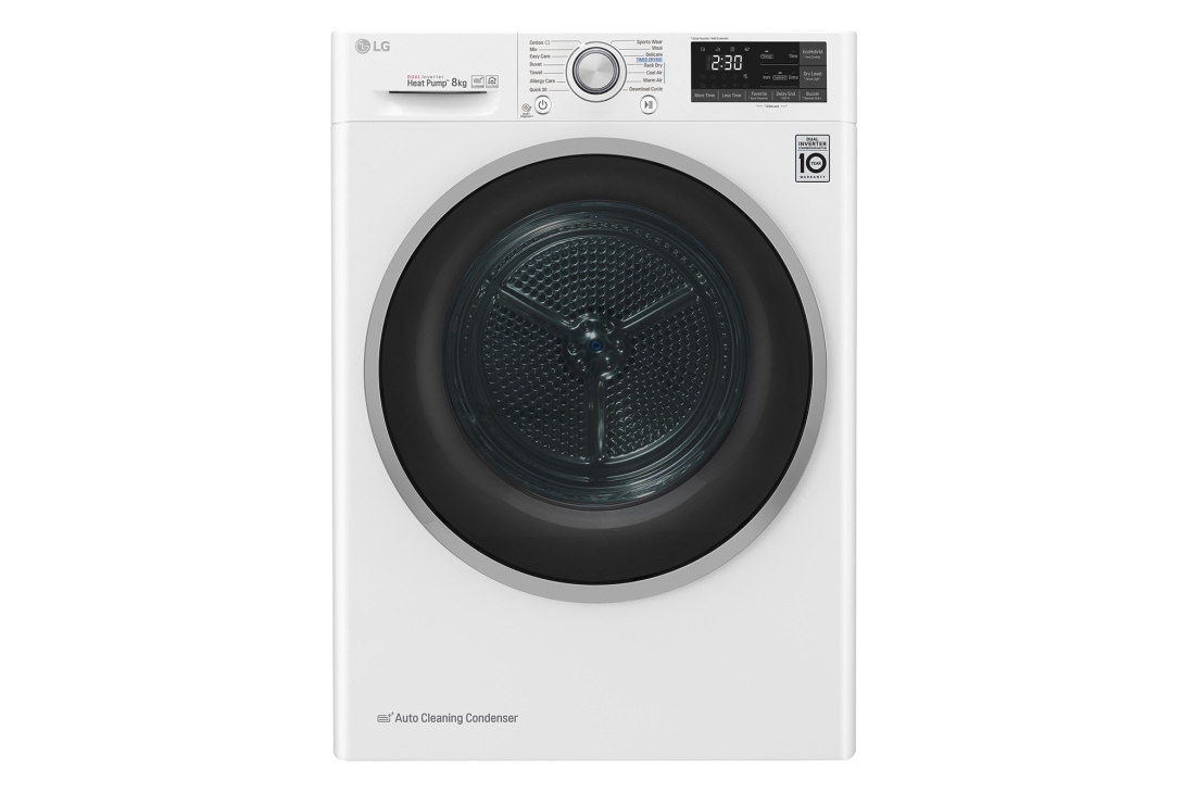 LG 9kg kuivati, sügavus 69cm, RC90U2AV2W
