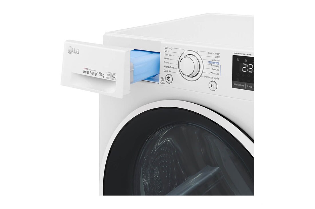 LG 8kg kuivati, sügavus 69cm, RC80U2AV4Q, thumbnail 6