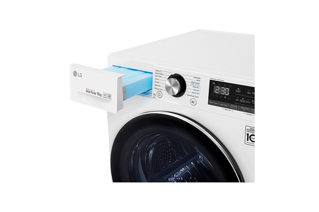 LG 9kg kuivati, sügavus 69cm, RC90V9AV3Q, thumbnail 8