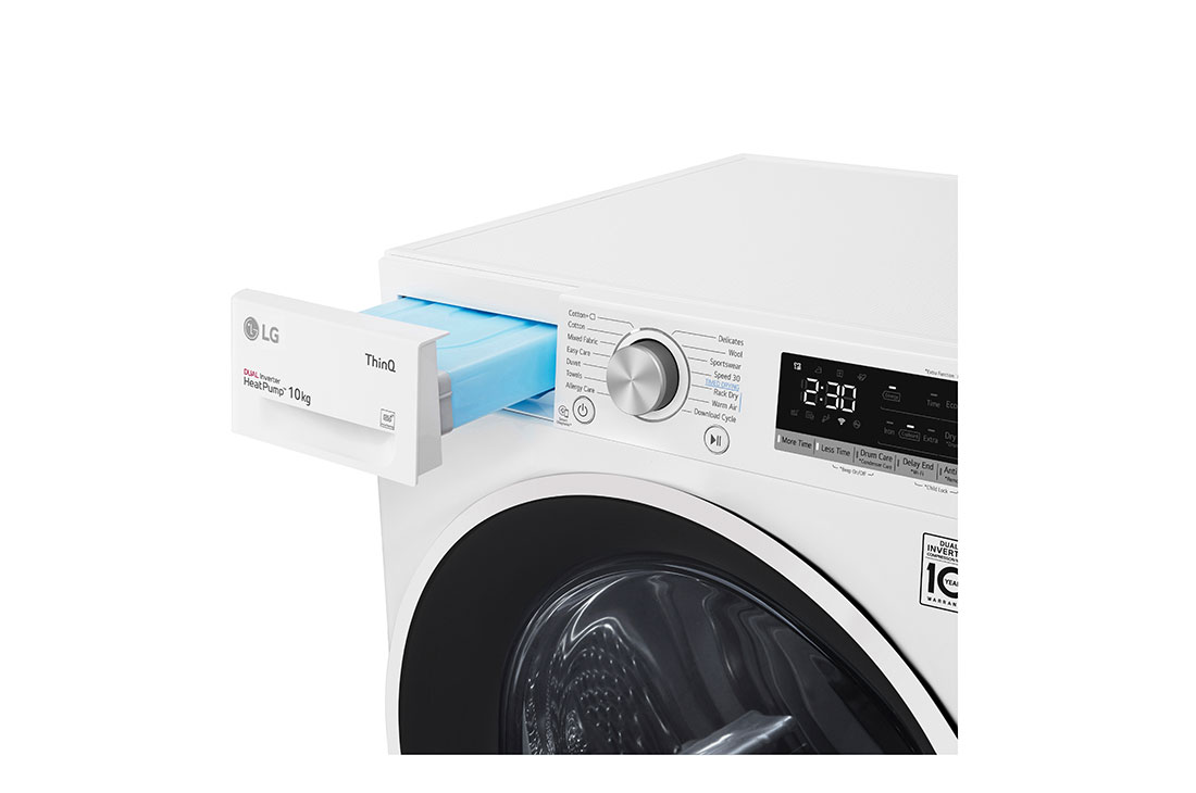 LG  LG kuivati 9kg | RH10 Seeria | A+++ | Valge | DUAL Inverter Heat Pump | WiFi | Auto Cleaning Condenser | Smart Pairing | RH10V9AV4W, RH10V9AV4W, RH10V9AV4W, thumbnail 8