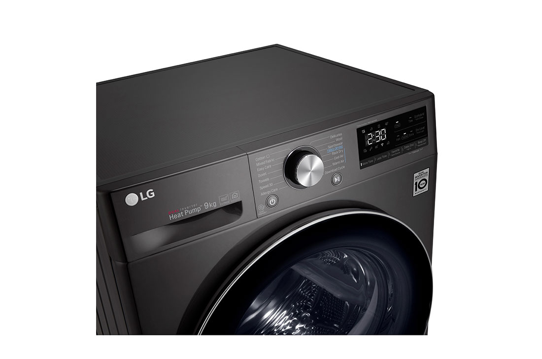 LG kuivati 9kg | RH9 Seeria | A+++ | Must | DUAL Inverter Heat Pump | WiFi | Auto Cleaning Condenser | Smart Pairing | RH90V9JV2N, RH90V9JV2N, RH90V9JV2N, thumbnail 6