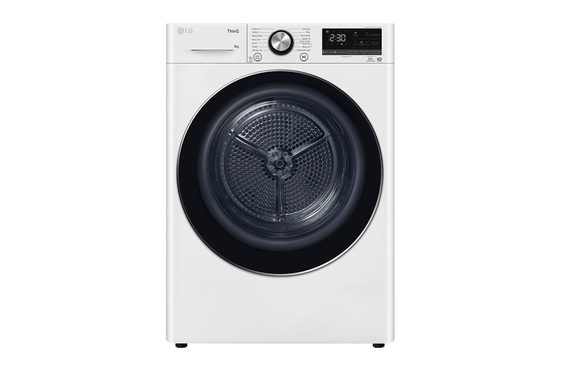 LG  LG kuivati 9kg | RH9 Seeria | A+++ | Valge | DUAL Inverter Heat Pump | WiFi | Auto Cleaning Condenser | Smart Pairing | RH90V9AV2N, RH90V9AV2N, RH90V9AV2N
