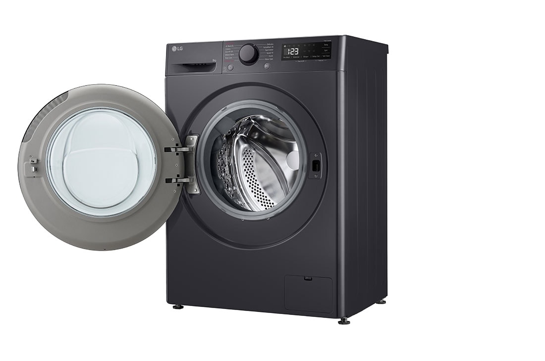 LG  LG kitsas pesumasin 8 kg | AIDD | R5 Seeria A-10%| Sügavus 47.5cm | Valge | Aur | F2WR508S2M, Right side open door view, F2WR508S2M, thumbnail 11