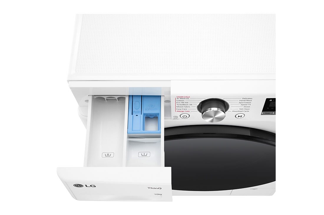 LG V700 seeria 10,5kg pesumasin kuivatiga, sügavus 56,5 cm, TopDrawerOpen_Detail, F4WR710S2W, thumbnail 7