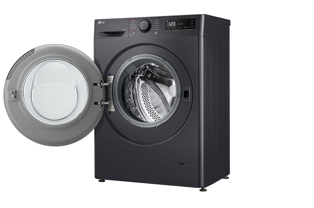 LG pesumasin 8kg | Sügavus 475 mm | A-10% | R5 seeria | Must | AI DD™ | Steam™ | Inverter Direct Drive™, Left side view, F2WR508SBM, thumbnail 10