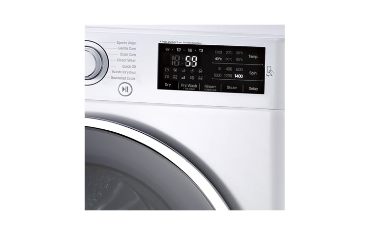 LG 8kg Eco Hybrid pesumasin-kuivat, FH4U2TDH1N, thumbnail 3