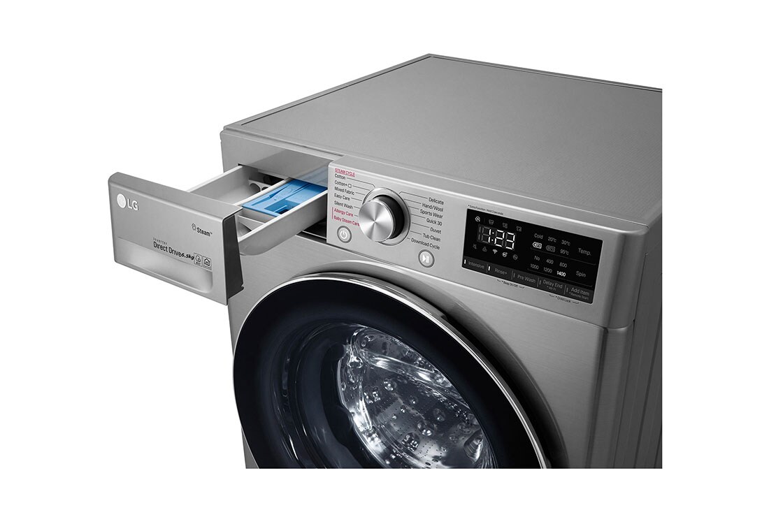 LG V400 seeria 6,5kg pesumasin, sügavus 56,5cm, F2WN4S6S2T, thumbnail 6